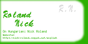 roland nick business card